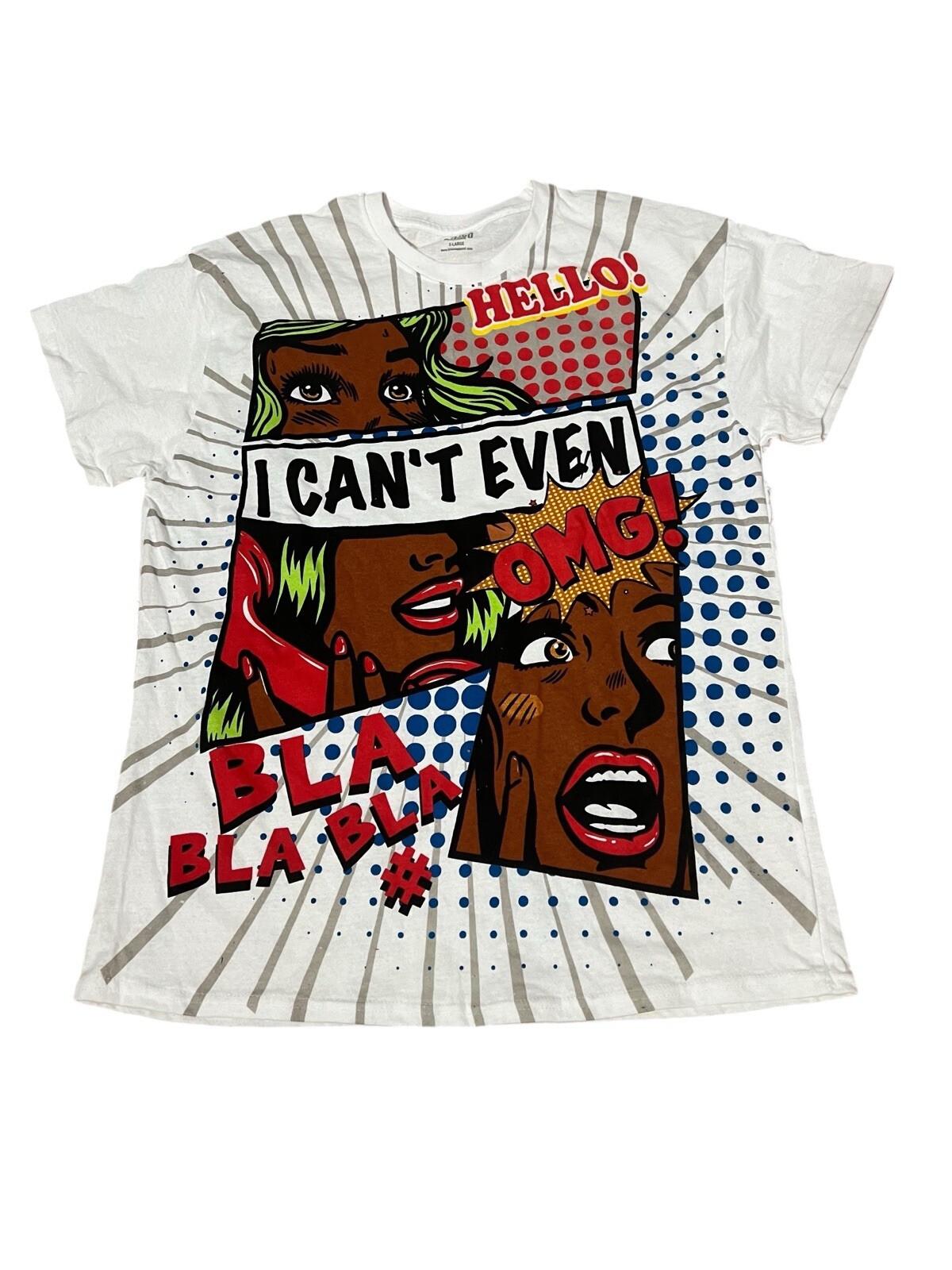 Brisco Brands T Shirt Comic Strip Sz XL “I Can’t Even” Bla Bla Bla