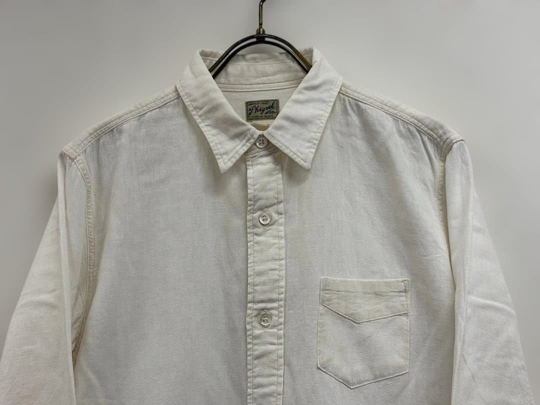 Phigvel Selvedge Chambray Shirt White Size M PMQ-LS09