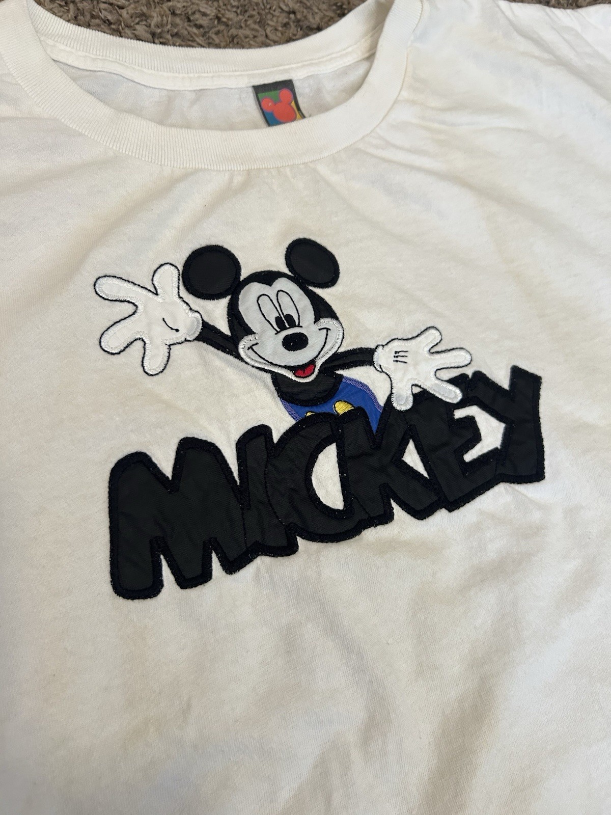 Vintage Mickey Mouse Embroidered Disney Unlimited T-shirt 4XL Boxy