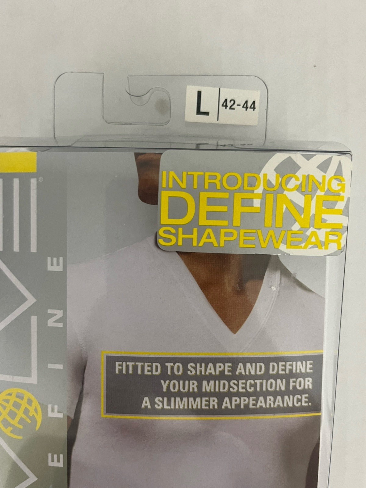 Evolve Define Shapewear V-Neck Tee T-shirt Men’s L 42-44 White NEW