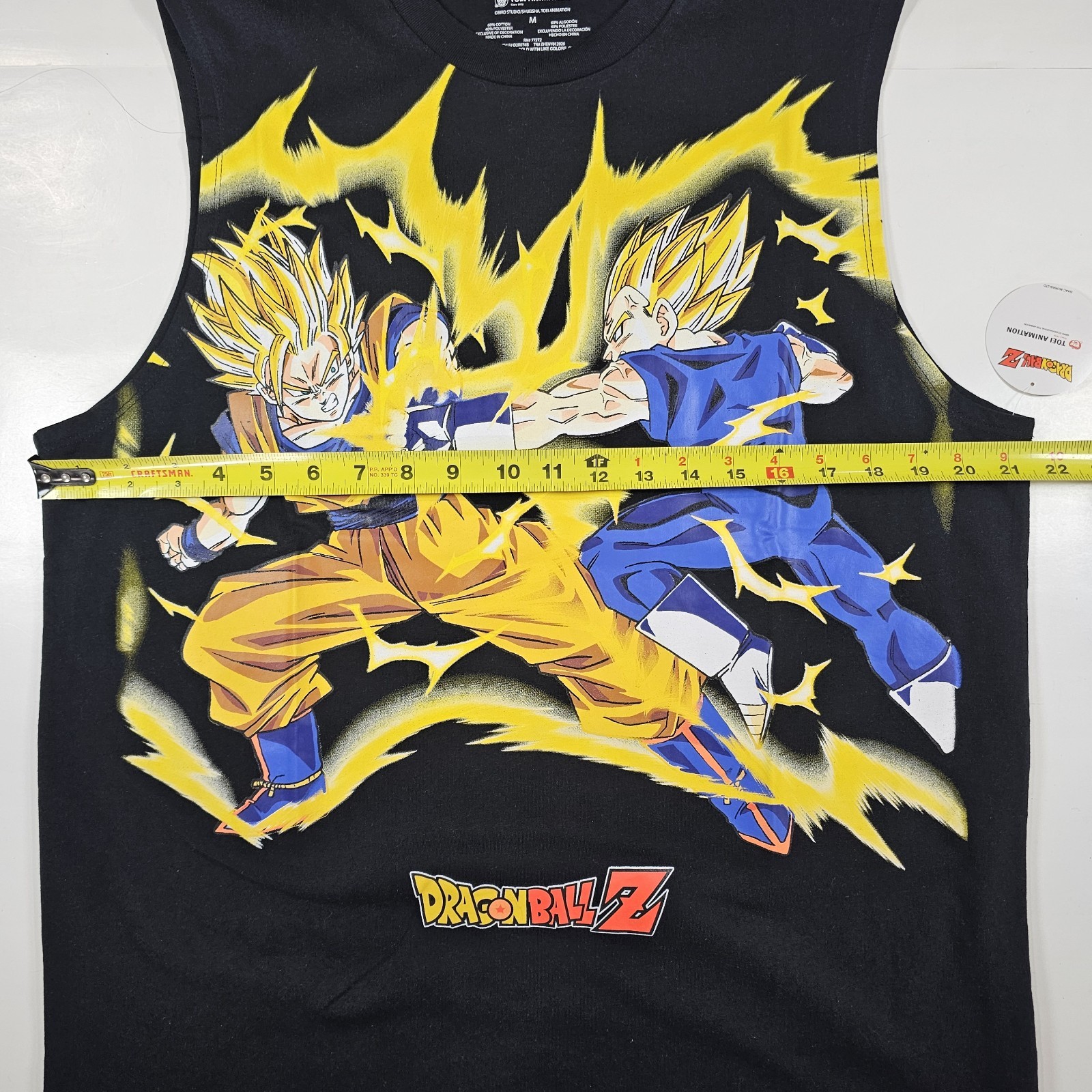 Dragon Ball Z Toei Animation Goku Vs Vegeta Muscle Tank Top Men’s M Black NEW