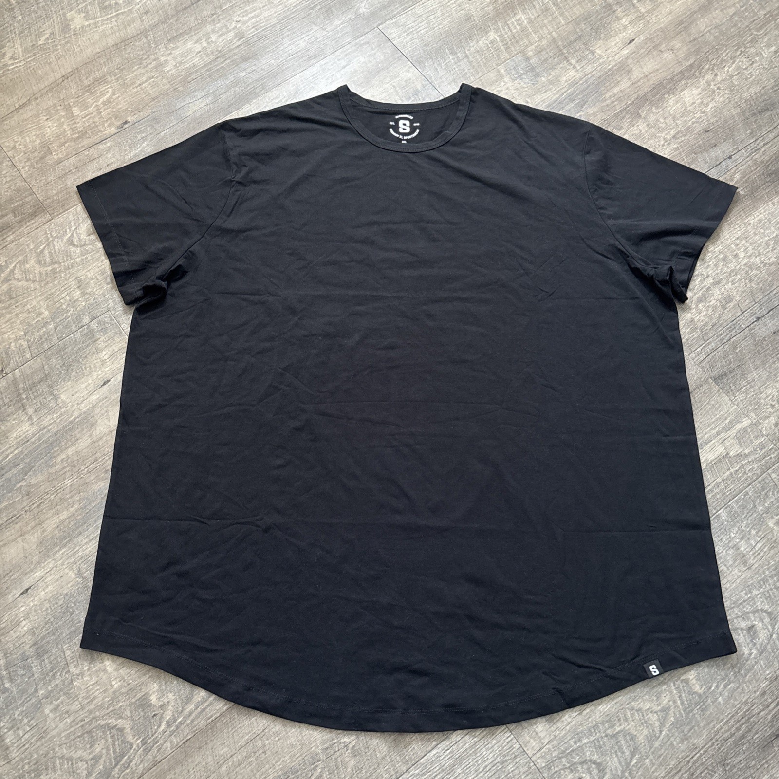STRONGSIZE Men’s Big Tall 4XL Crew Neck T-Shirts Longer Length Black – NWOT