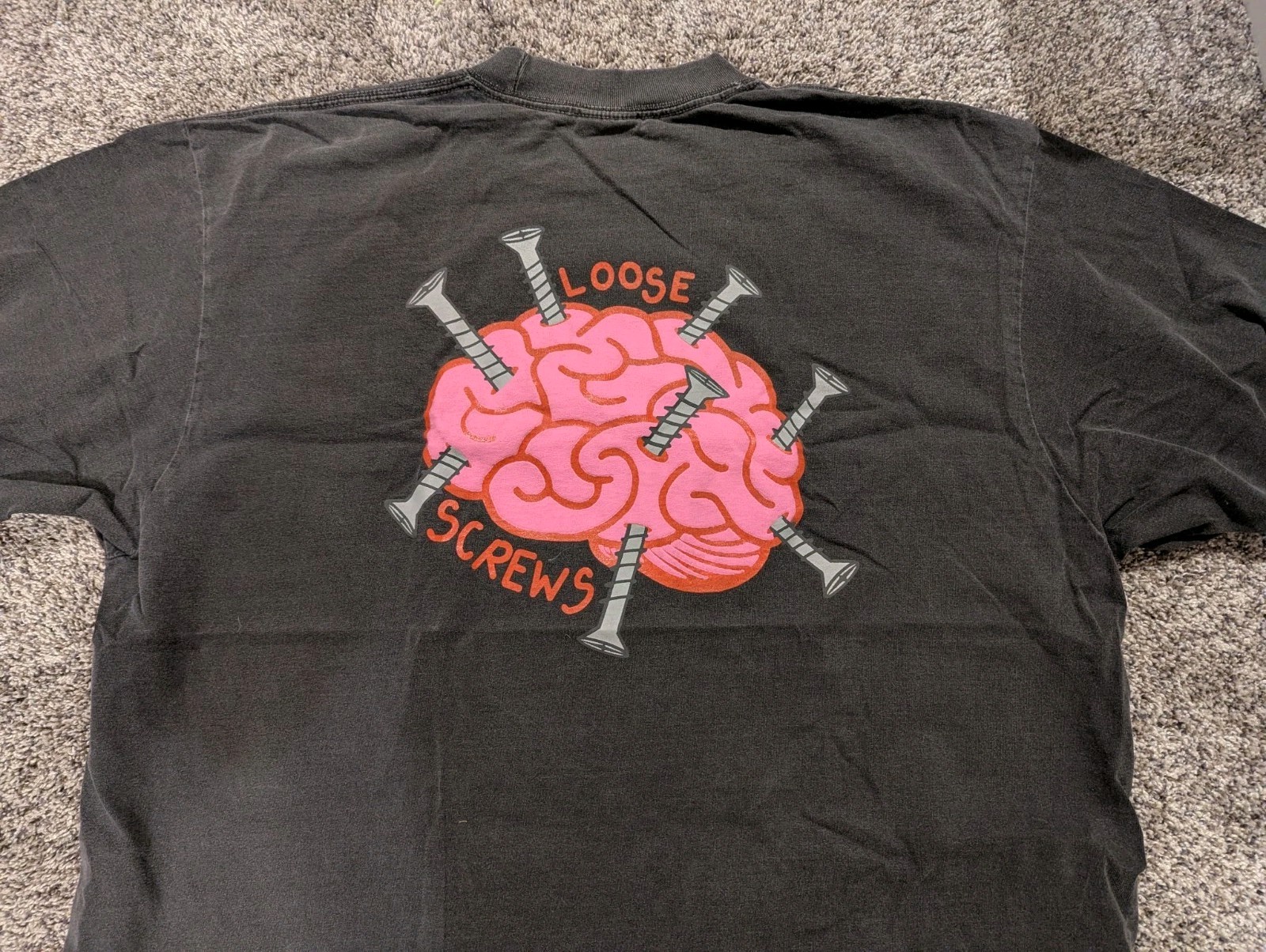 Shaka Drop Shoulder Loose Screws Faded Black/ Gray Size Medium