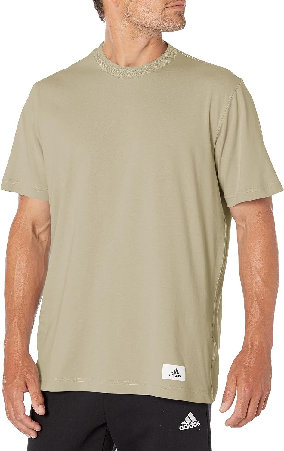 adidas Men’s Lounge T-shirt Medium, Wonder Beige