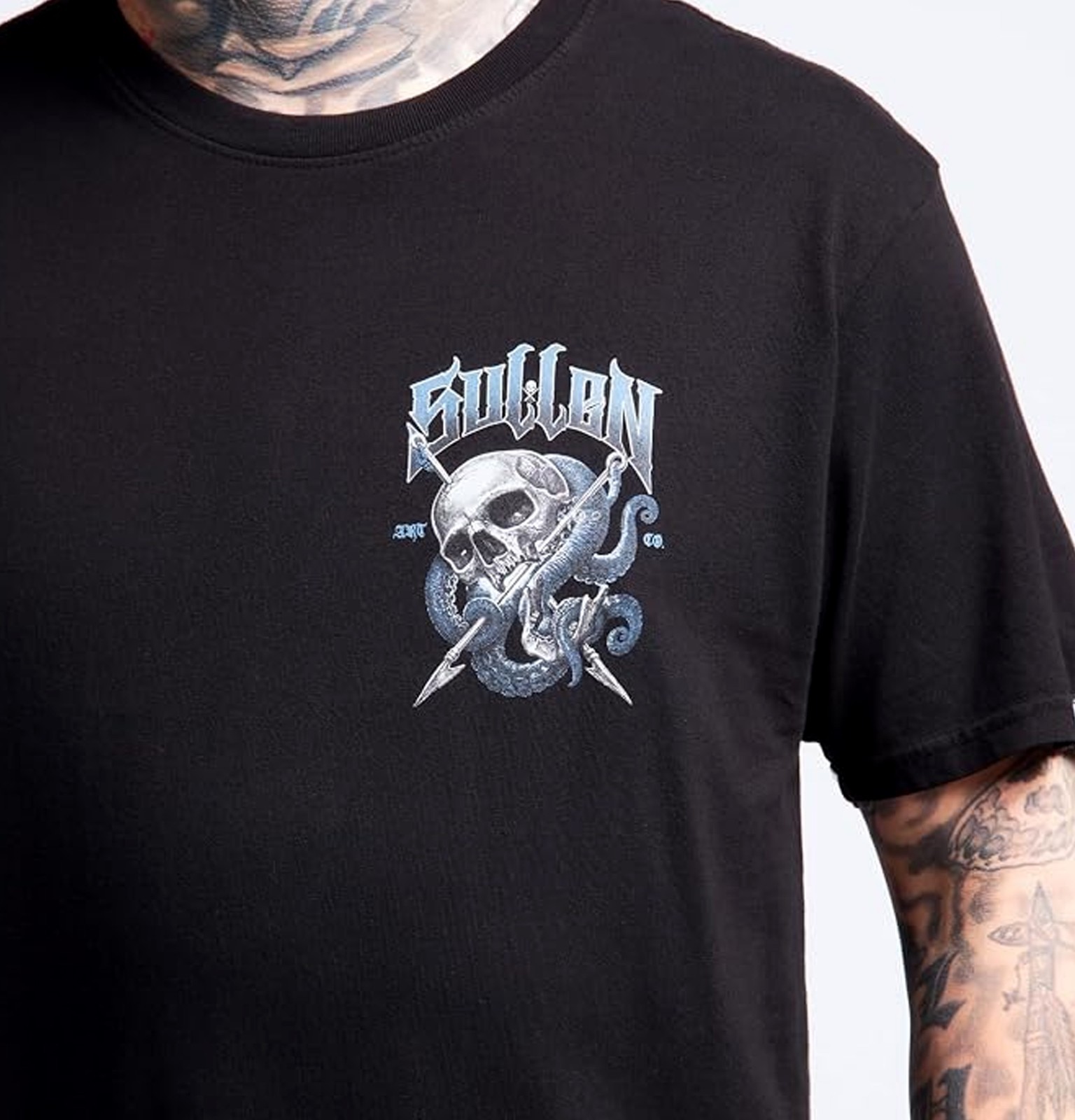 Sullen Art Collective Harpoon Skull Premium SCM8093 Short Sleeve T-shirt For Men