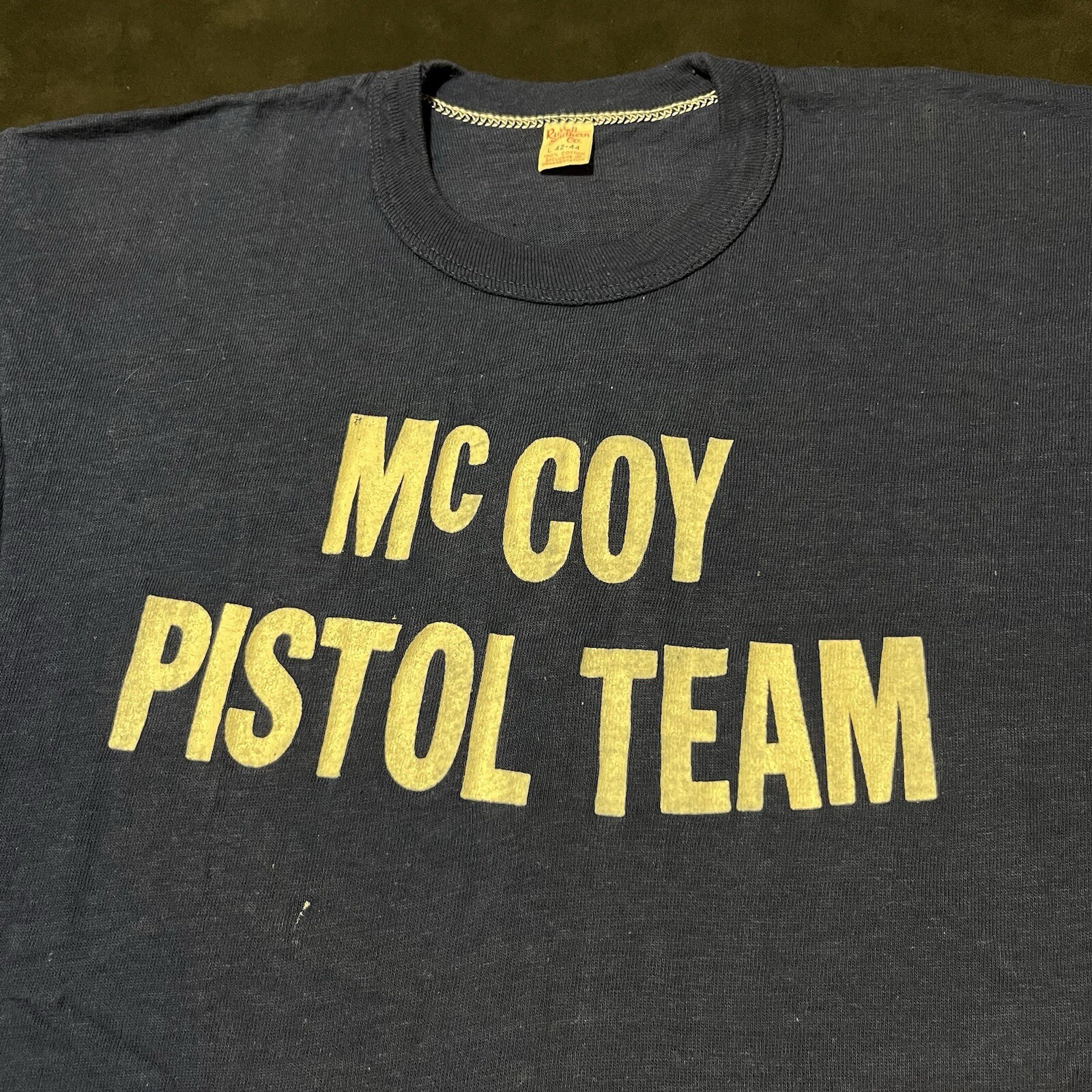 Russell Southern Co 1950s Shirt Vintage Cotton 1960s Jersey McCoy Pistol Team