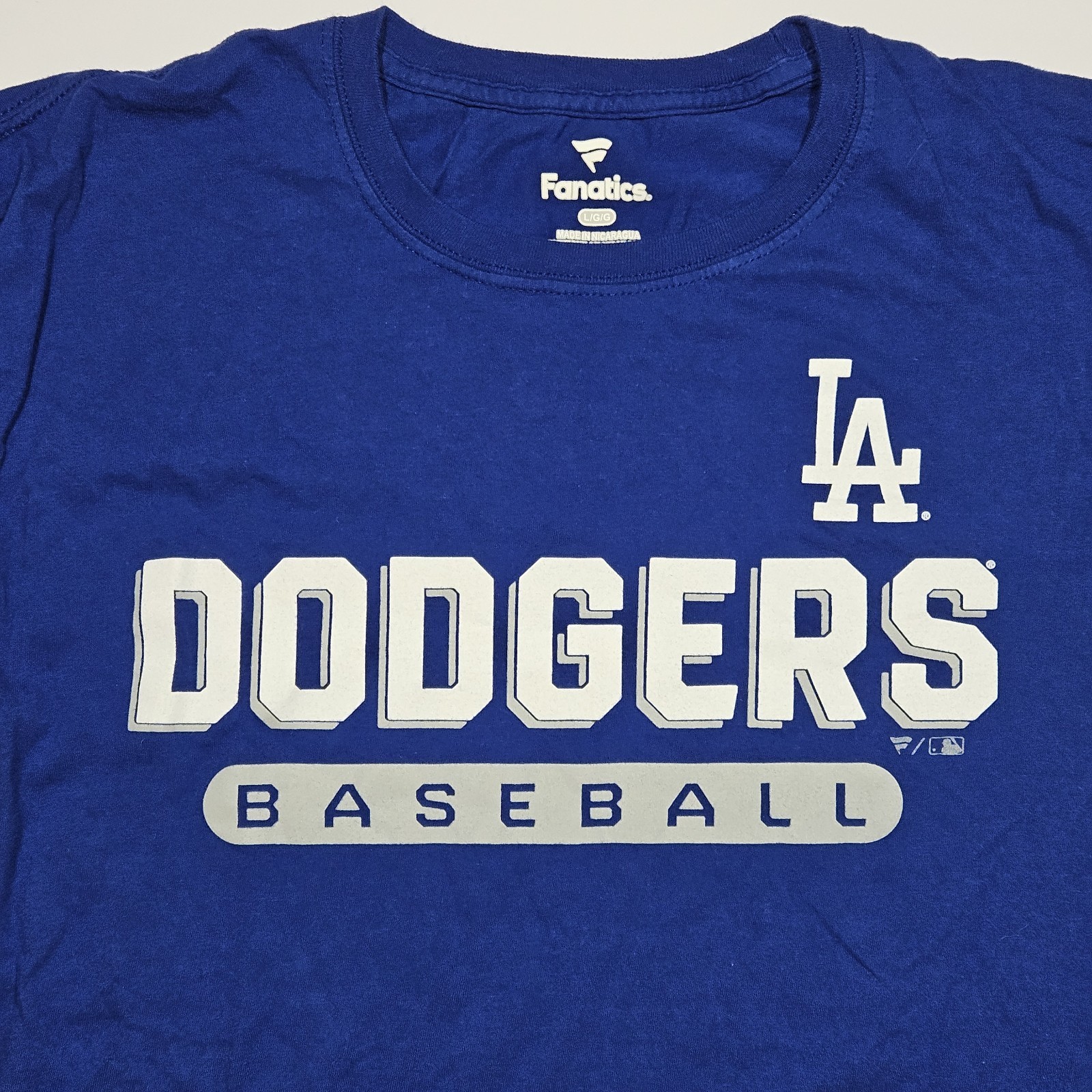 Fanatics Los Angeles Dodgers LA MLB Baseball T Shirt Blue Large L