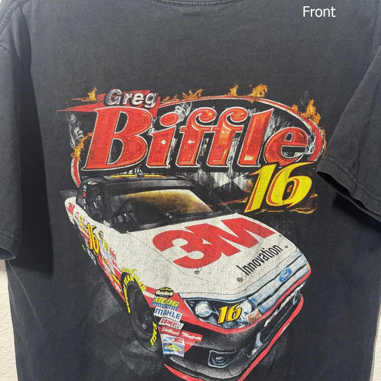 Greg Biffle #16 unisex remake black tee T-shirt K1325