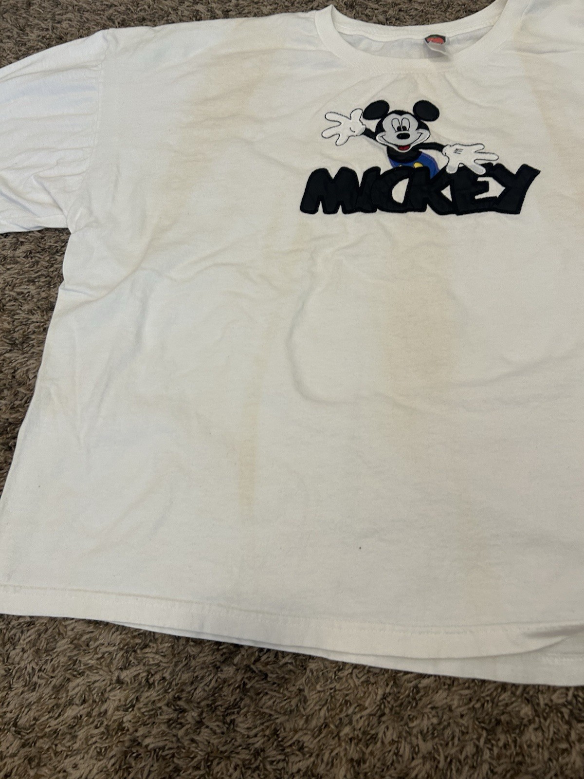 Vintage Mickey Mouse Embroidered Disney Unlimited T-shirt 4XL Boxy