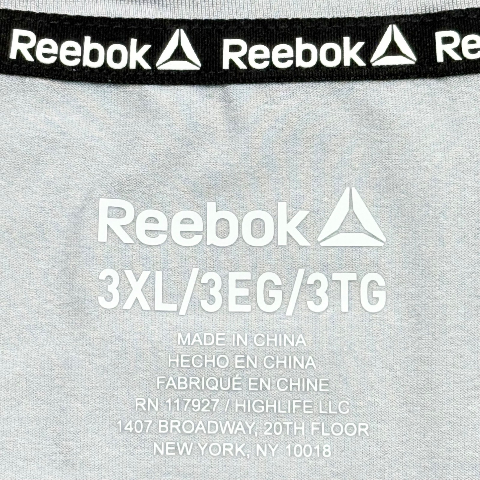 Reebok Men’s Short Sleeve Grey Graphic Classic Pullover T-Shirt Size 3XL NWT