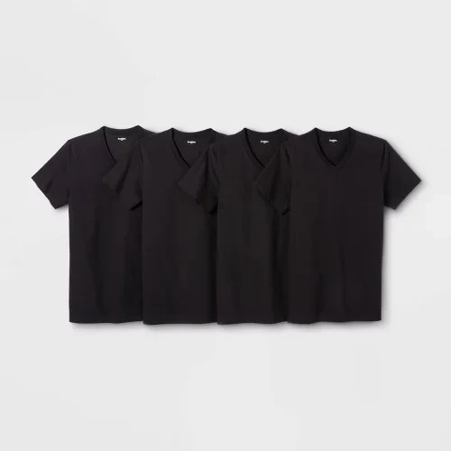 Goodfellow Classic V-Neck T-Shirts 4-Pack S (34/36) (NEW)