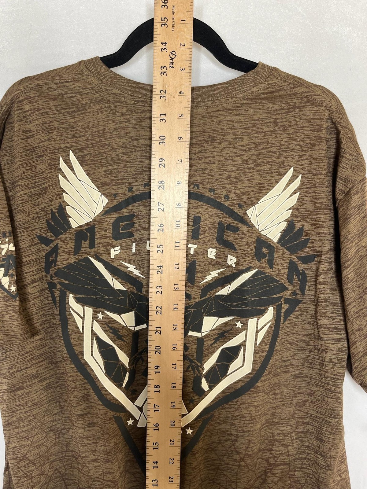 American Fighter Shirt Mens 2XL Brown Hertford S/S Eagle Graphic Tee NEW
