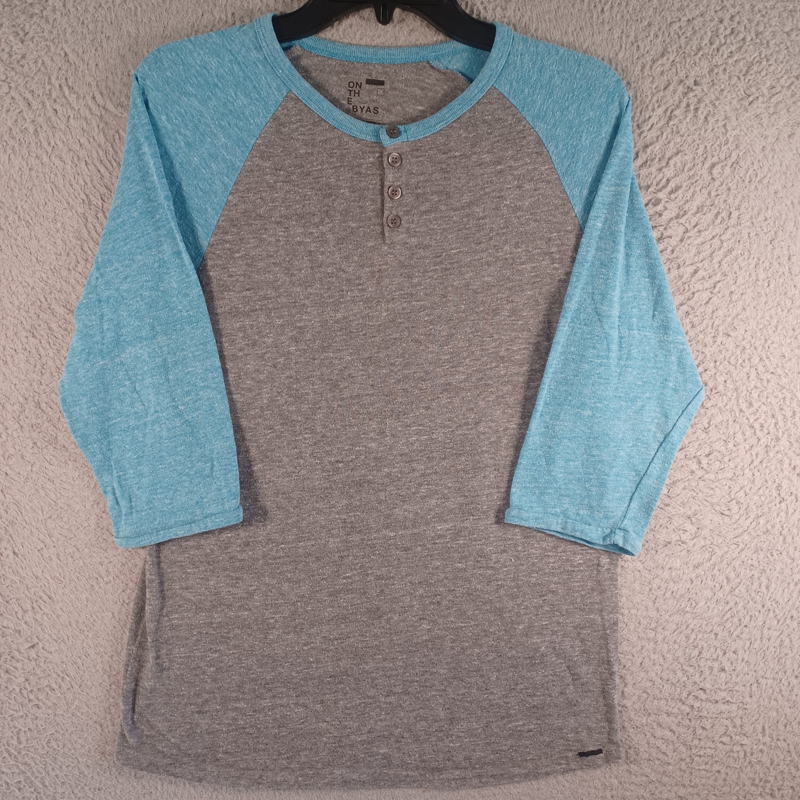Multicolor Colorblock Shirt Size Medium Round Neck Stretch Comfortable Soft