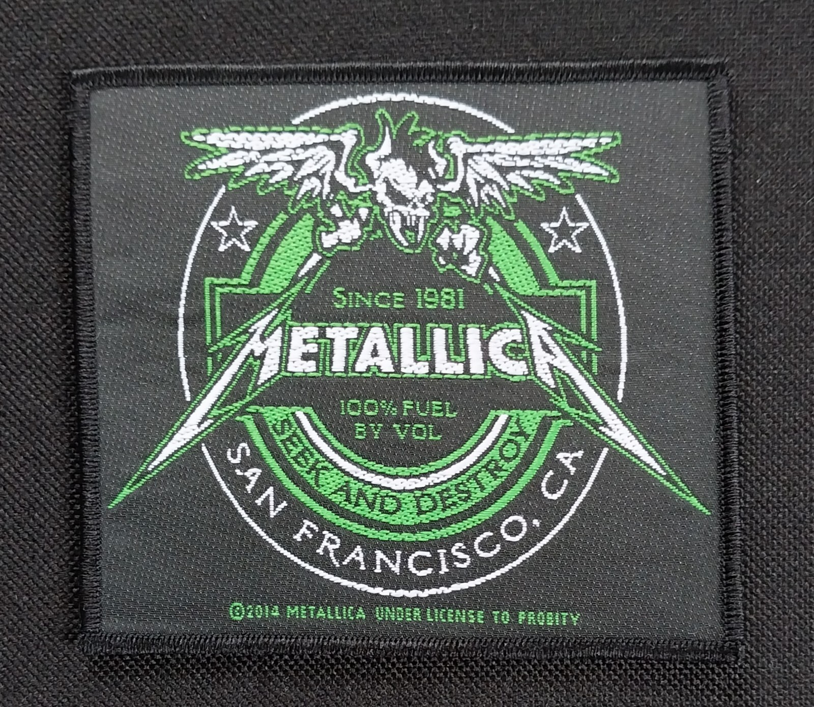 SEEK AND DESTROY BEER LABEL Licensed METALLICA Sew On Band Woven PATCH