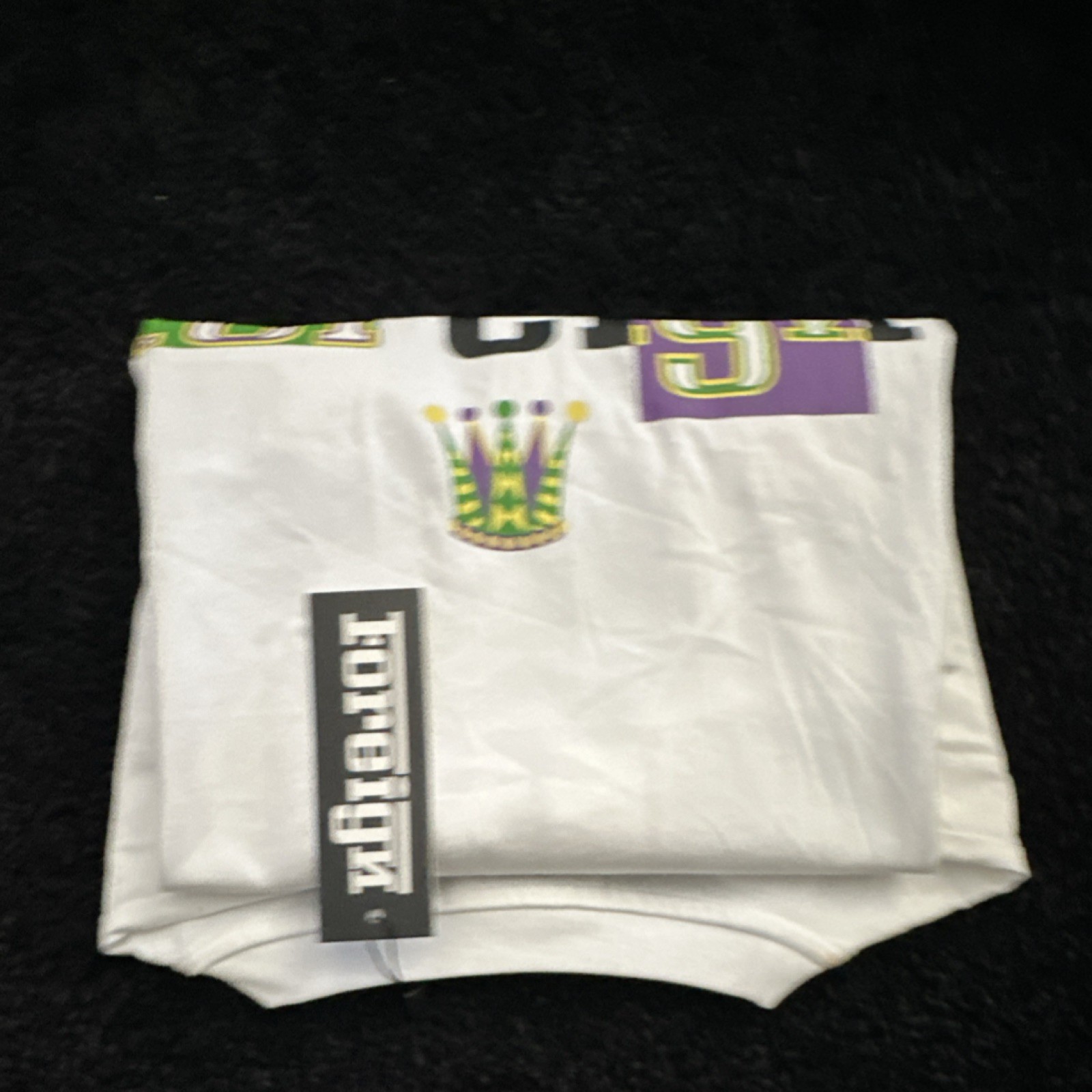 Foreign Designer T-Shirt, Size M BOX CUT Heavyweight MardiGras Design MSRP $40