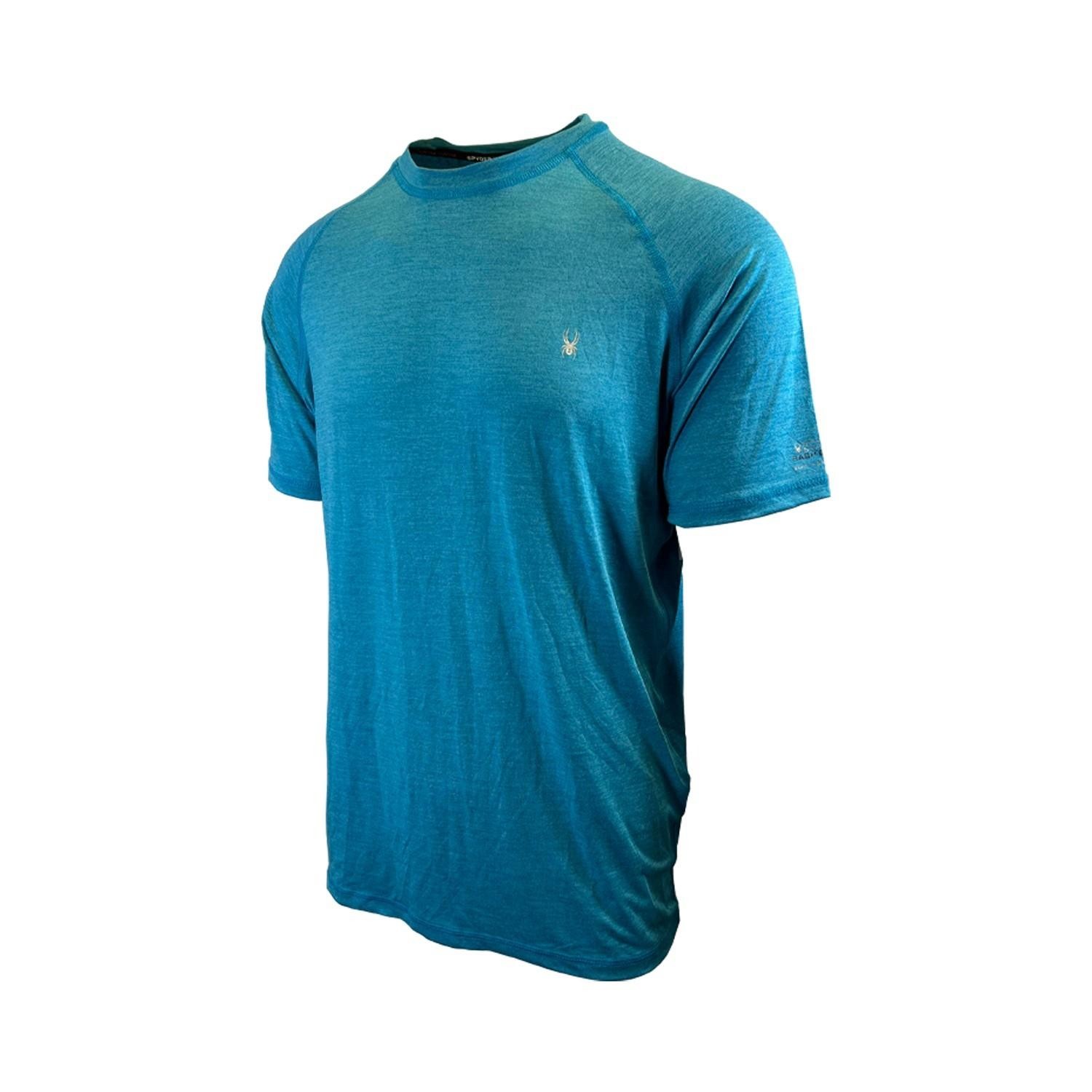 Spyder Swim Men’s Solid T-Shirt Rashguard Quick Dry UPF Lightweight Hybrid S/S