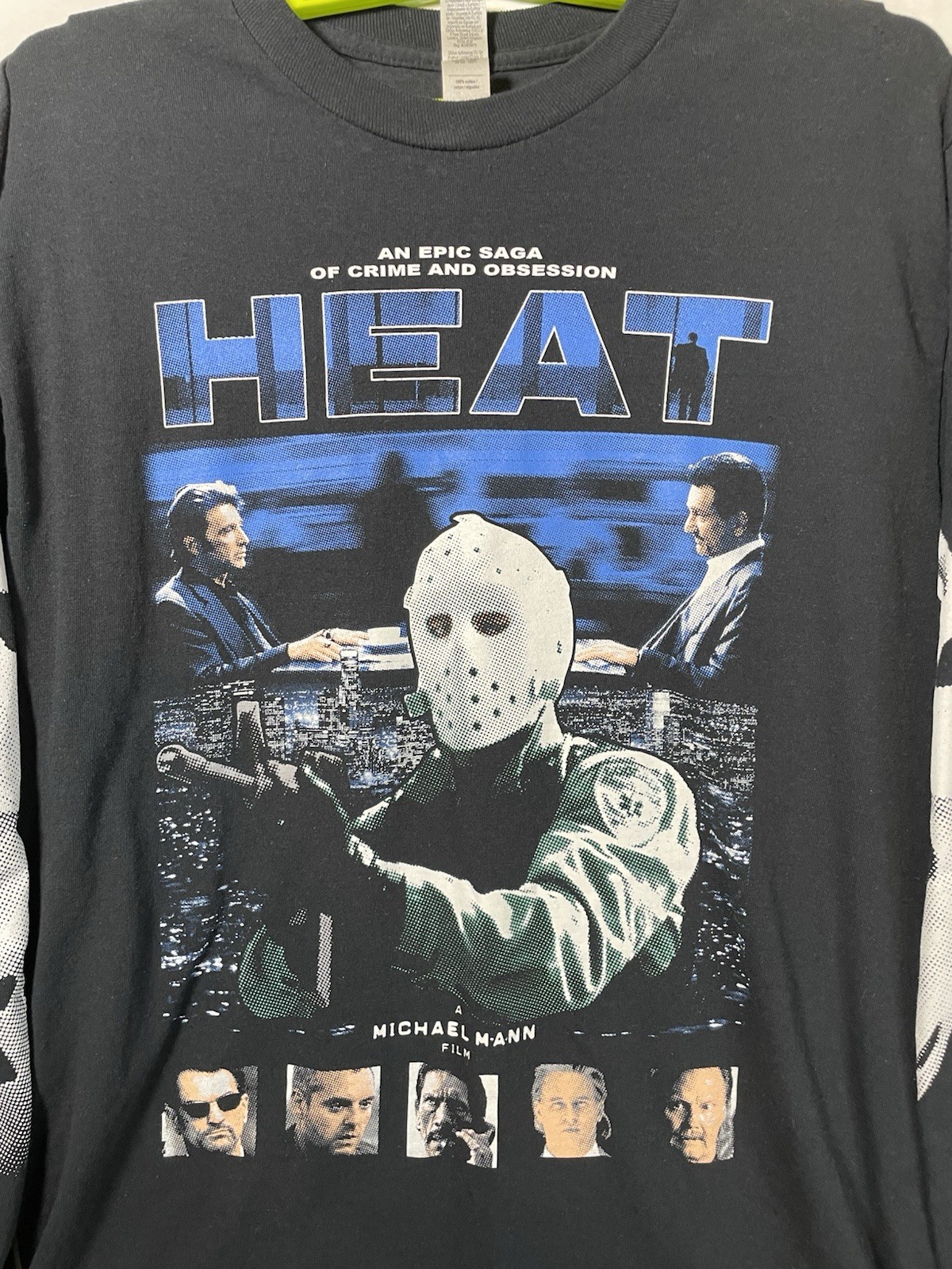 Graveyard Goods HEAT (1995) Film Large Graphic Long Sleeve T Shirt Black SIze M