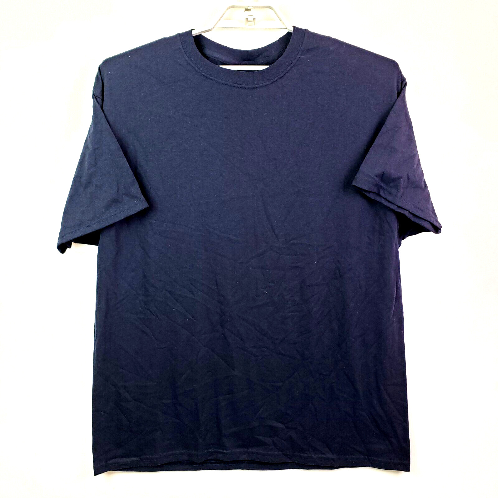 Hanes Mens Size XL Navy Blue Comfort Blend Eco Smart Short Sleeve Crew T Shirt
