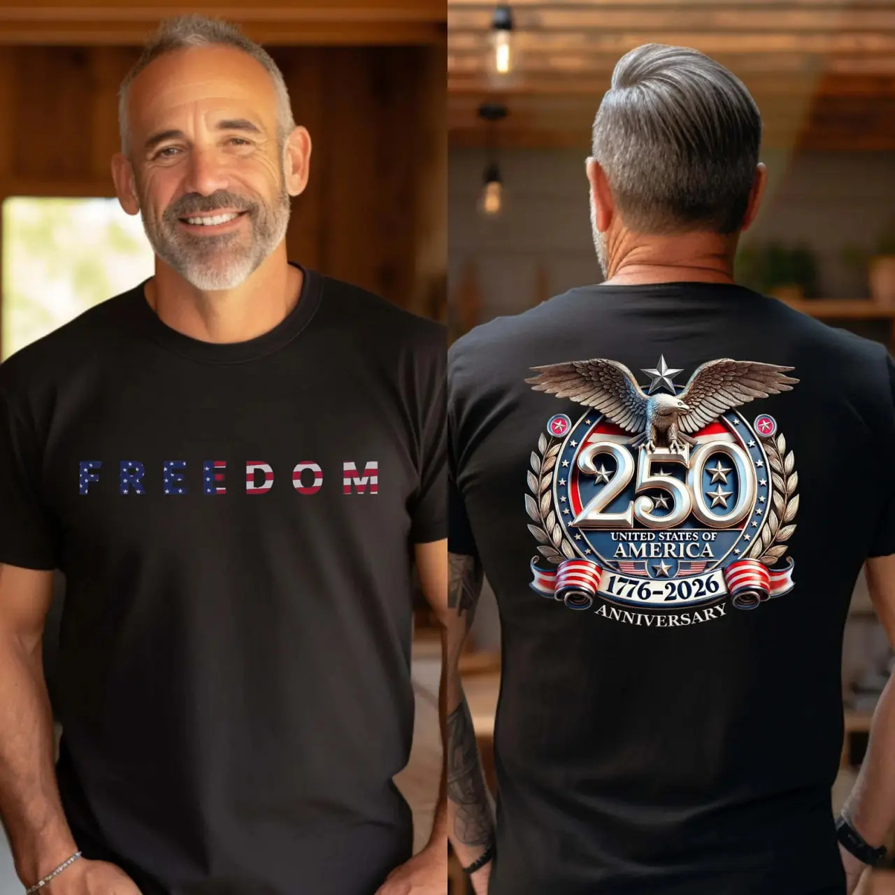 Freedom 250th Anniversary Shirt, USA 250 Years Independence Apparel