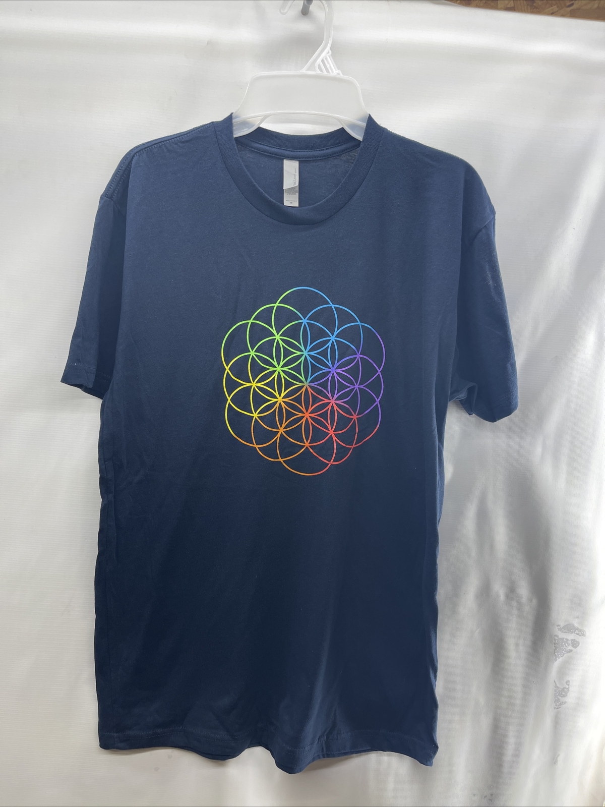 Coldplay 2016 Head Full of Dreams Tour Dates Concert t shirt Men Medium Navy New