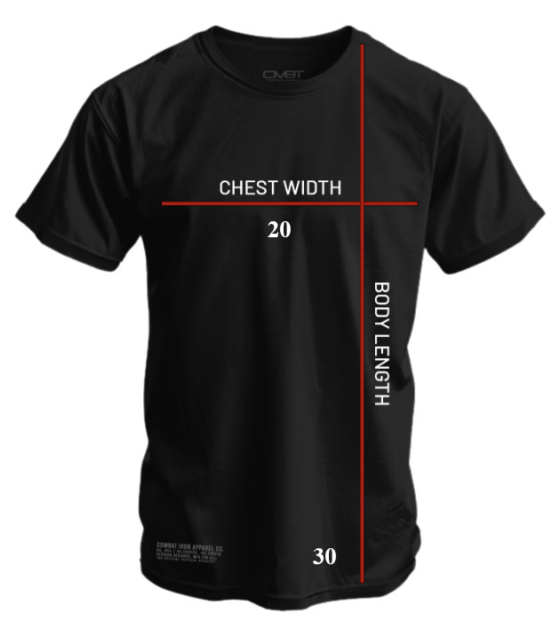Combat Iron (Freedom) Black Athletic Fit XL 60/40 Cotton-Poly Blend