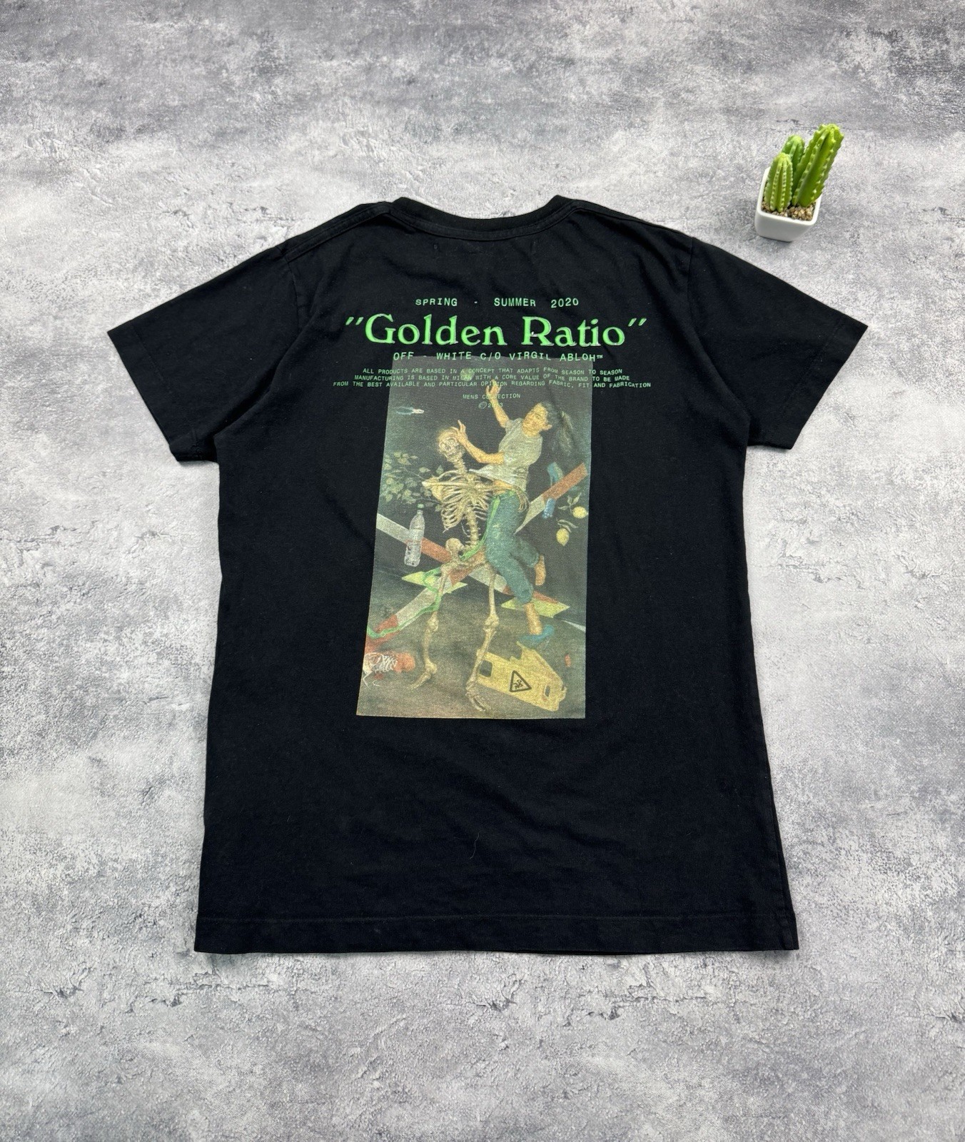 Off-White “Golden Ratio” Pascal Skeleton Graphic Black T-Shirt