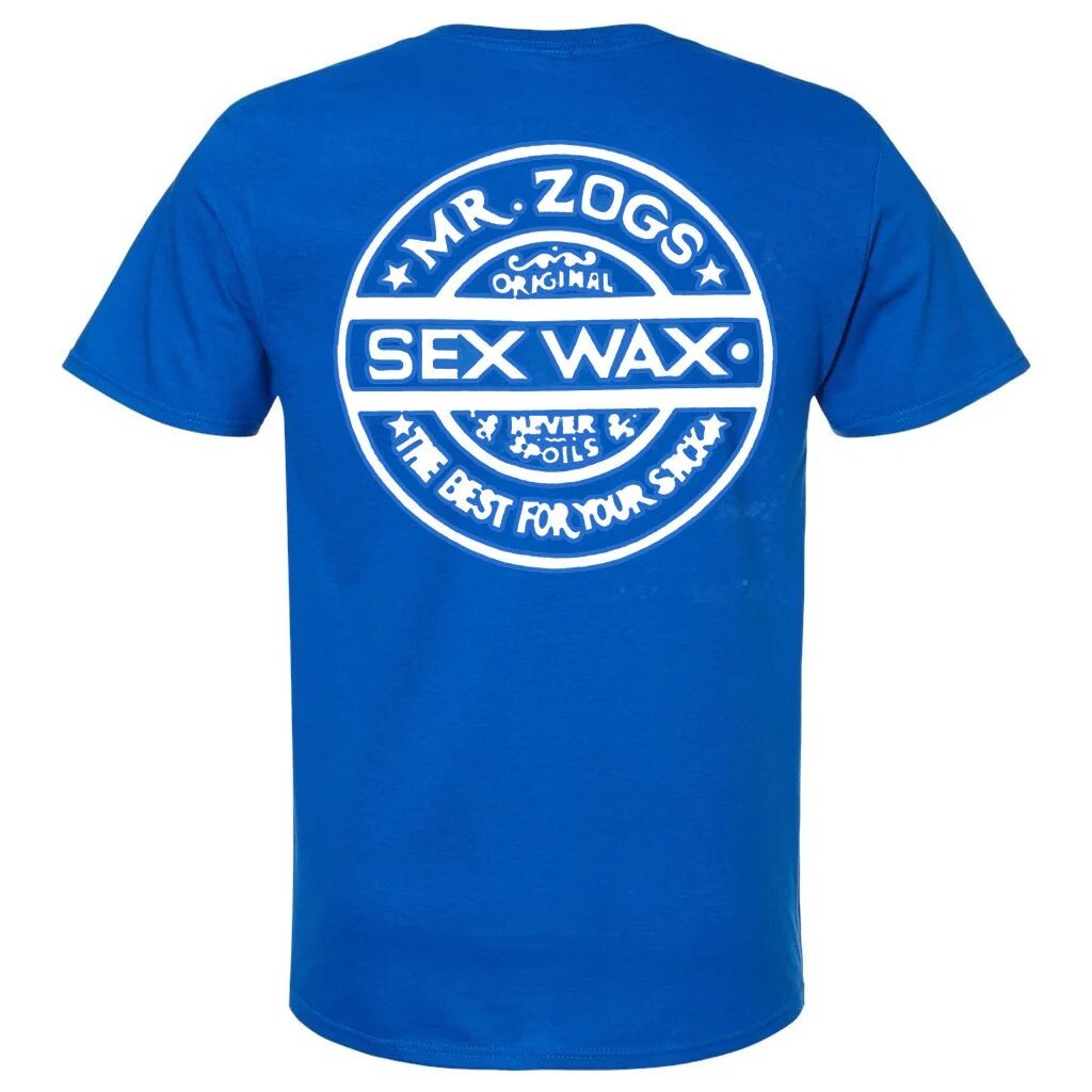 Sex Wax Pinstripe Blblue Short Sleeve T-shirt – The Legendary Mr Zogs Sex Wax