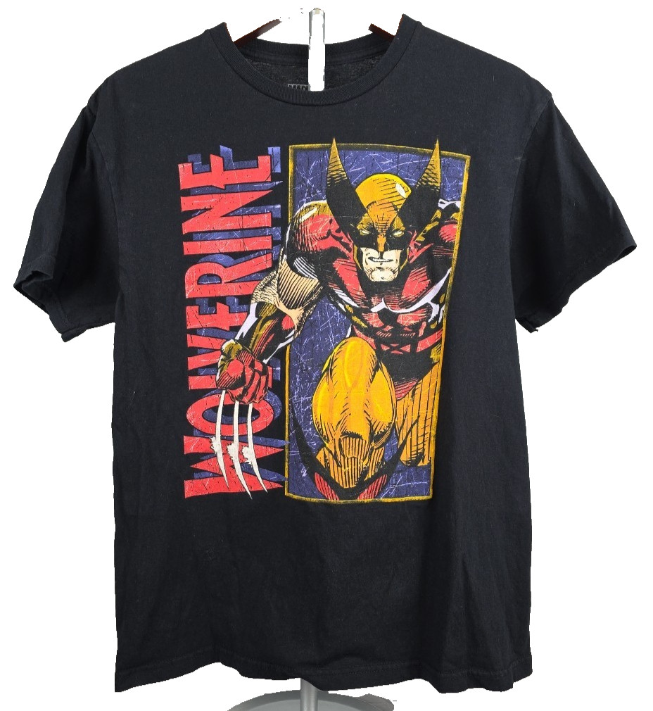 Wolverine Mens Black S/S T-Shirt Medium Comic Book Movies Marvel Universe X-Men