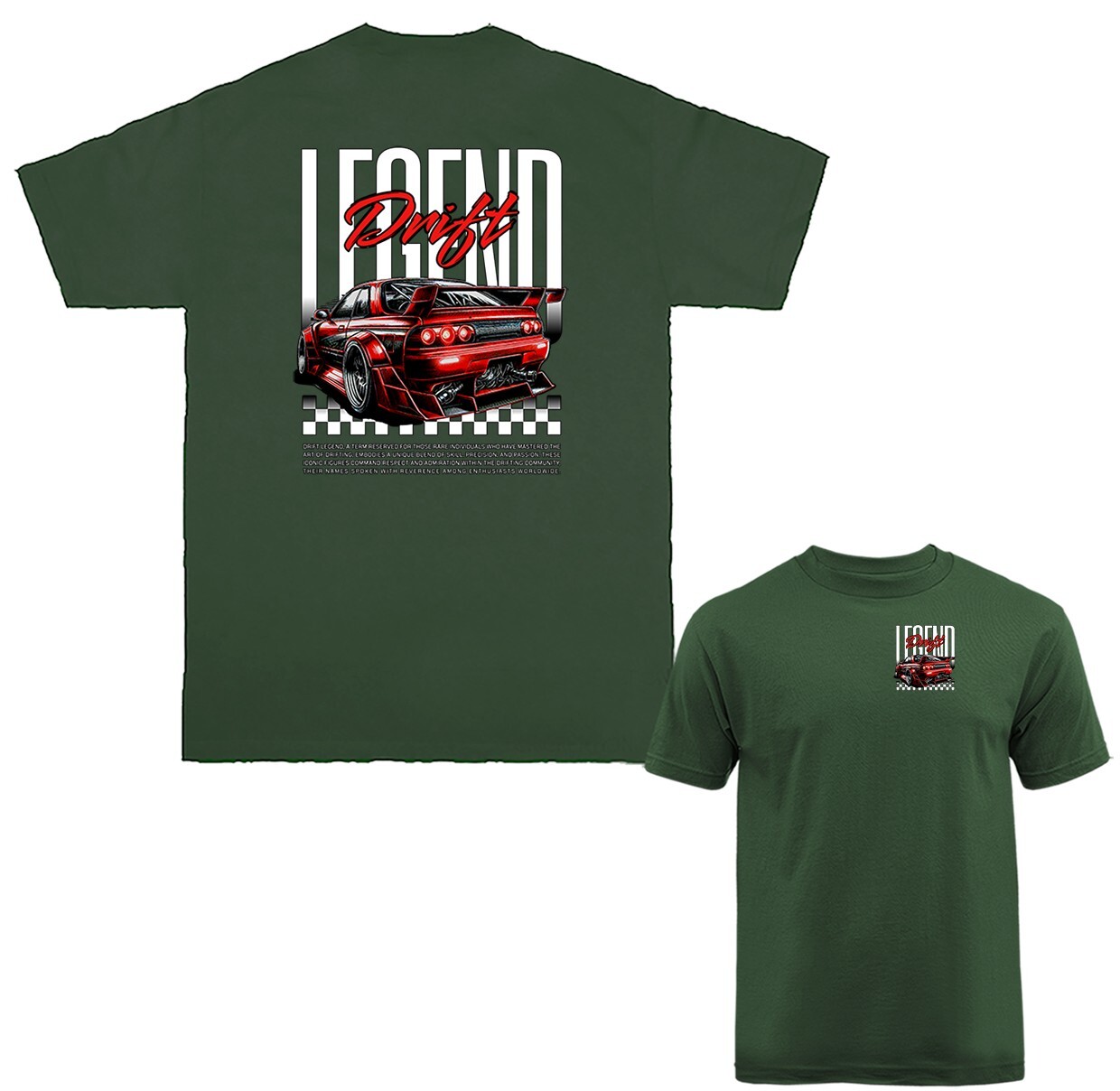 Legend Drift Urban Streetwear Imported Tuned Custom JDM Sports Car T-shirt