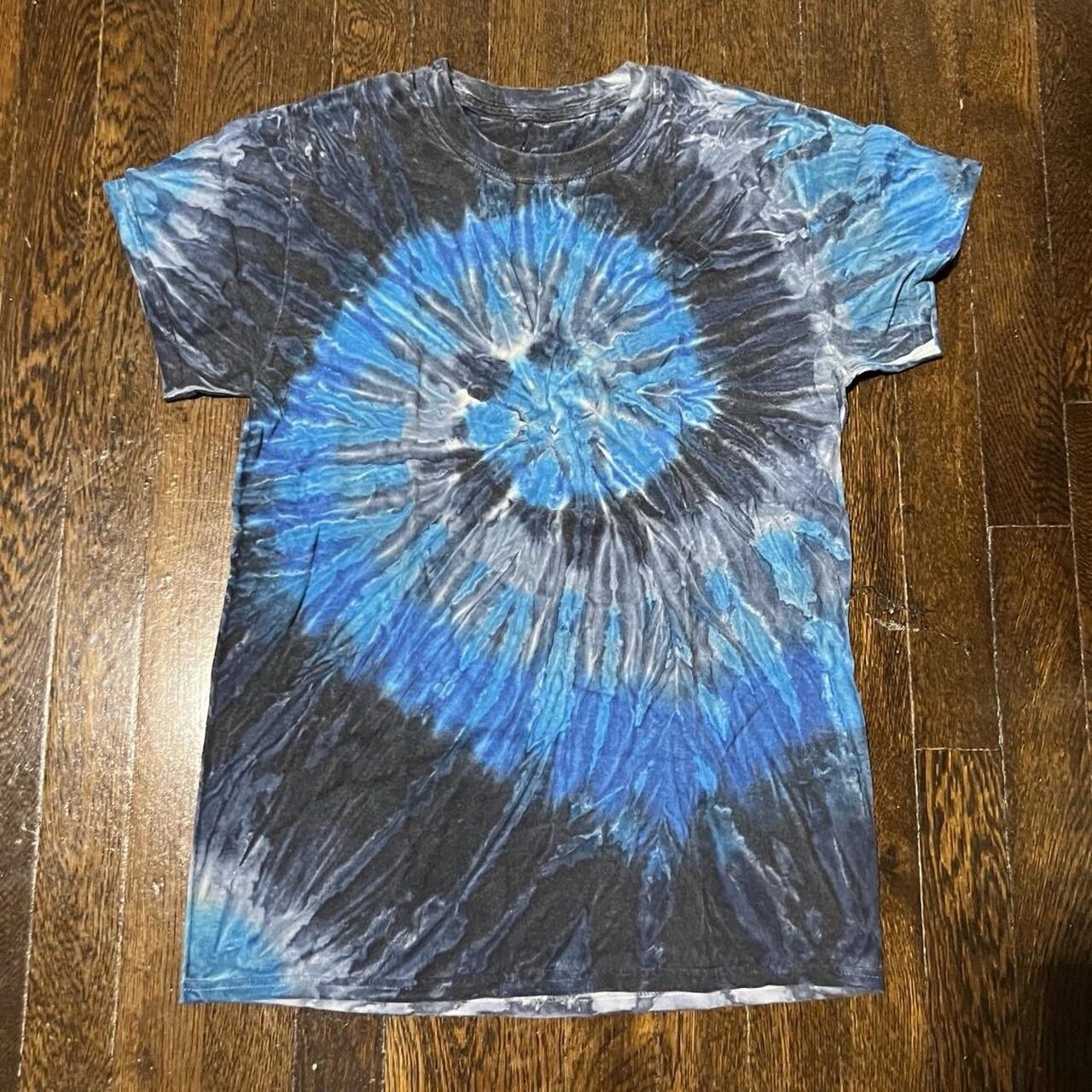 Tie-Dye Blue Cotton T-Shirt Size Small Unisex