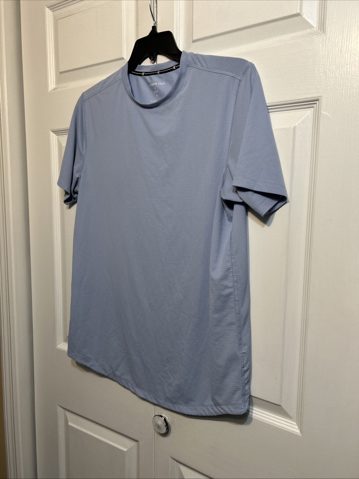 Kenneth Cole Active Short Sleeve Crew Neck T-Shirt Size M Medium Light Blue Mens