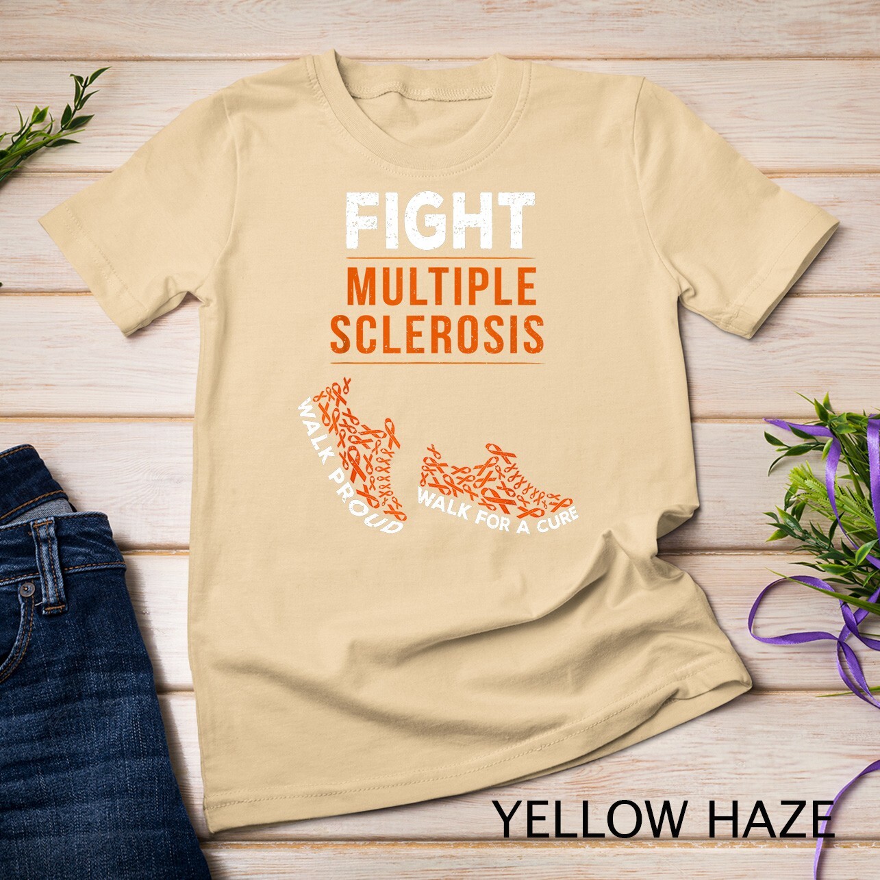 Fight Multiple Sclerosis MS Awareness Warrior Ribbon Unisex T-shirt