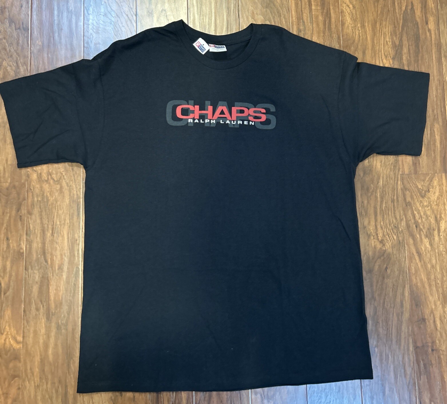 Vintage 90s Chaps Ralph Lauren Men’s XL Rare Black T -Shirt NWT