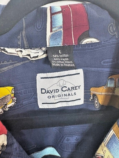 David Carey Original Mens Size Large classic car & truck Chevrolet shirt