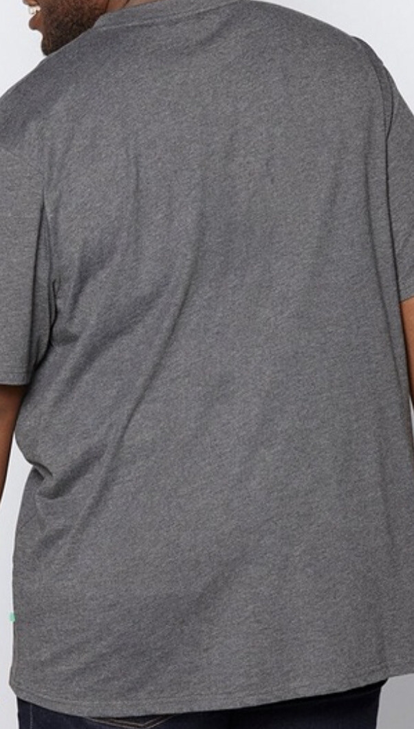 New Mens D555 Duke Big & Tall Premium Cotton Tee T Shirt Charcoal Marl Size 6XL