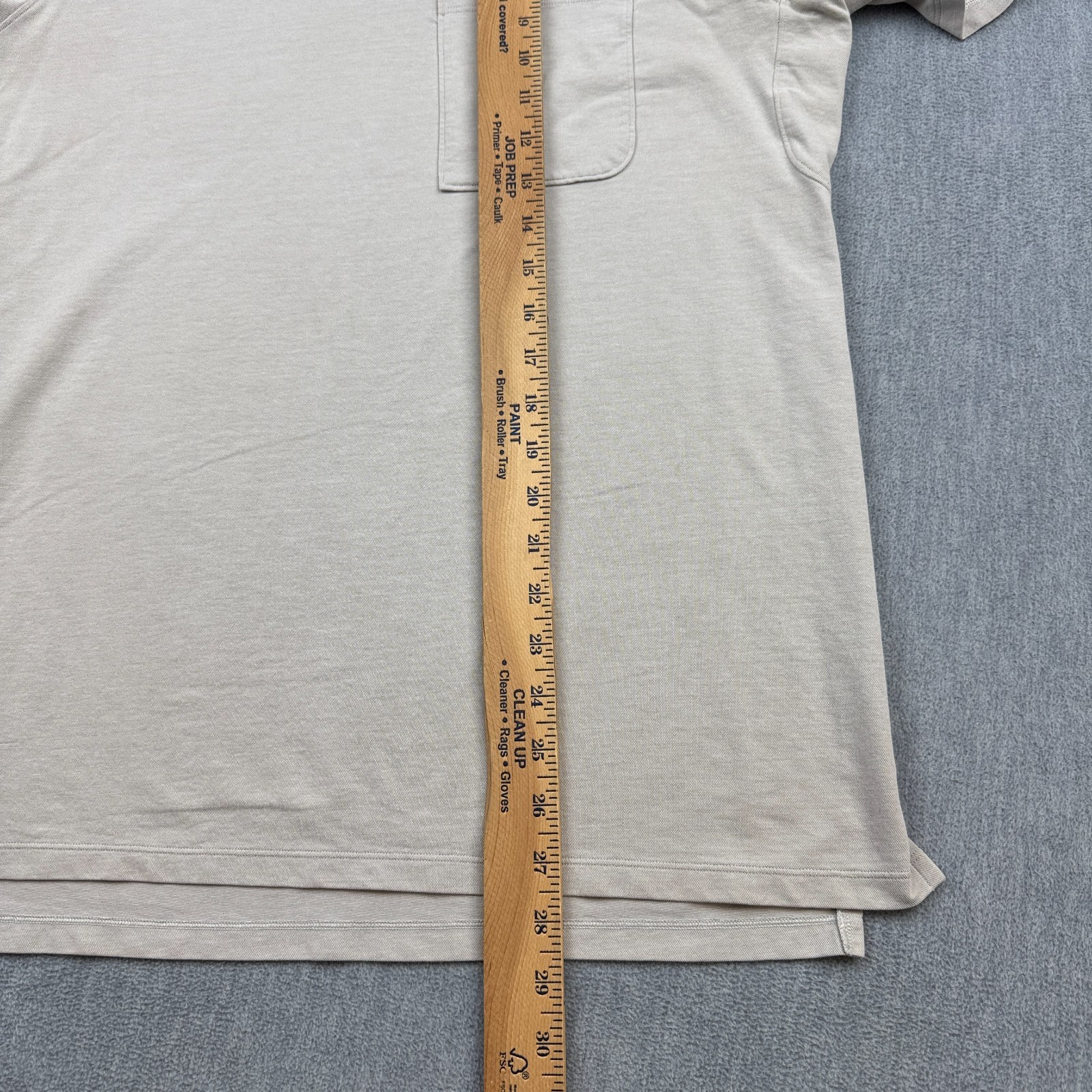 Lululemon Shirt Mens Large Beige Chest Pocket Relaxed Fit Oxford Crewneck Casual