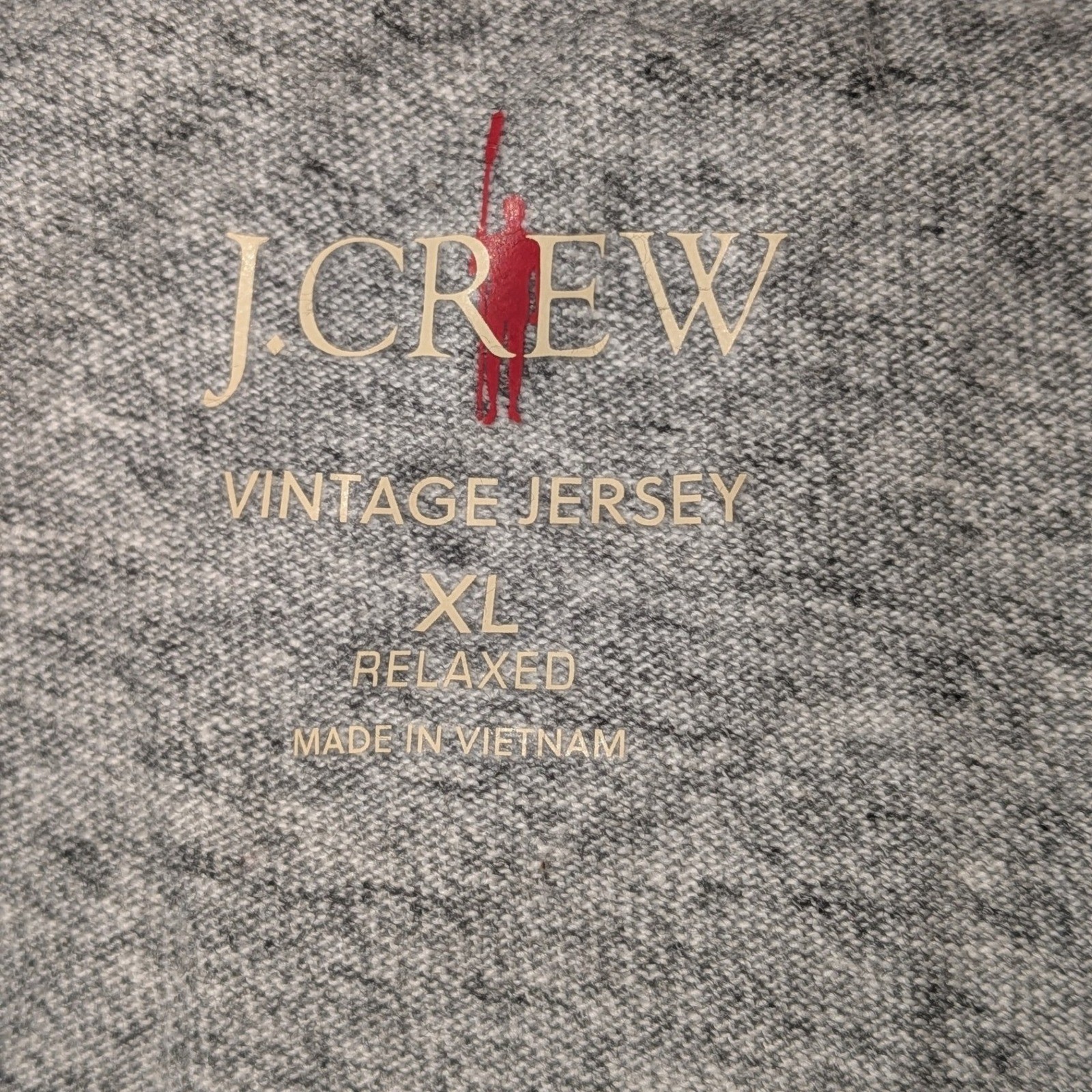 J. Crew Men XL Relaxed Vintage Jersey Henley Shirt Heather Grey NWOT $45