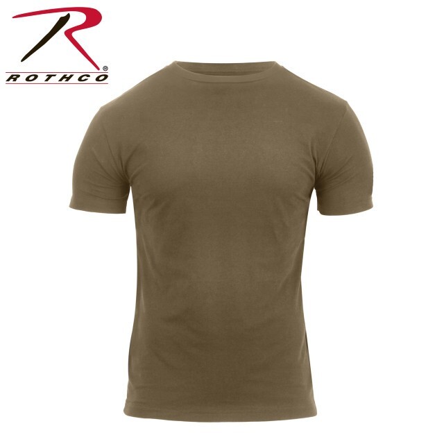 Rothco Athletic Fit Solid Color Military T-Shirt – AR 670-1 Coyote Brown