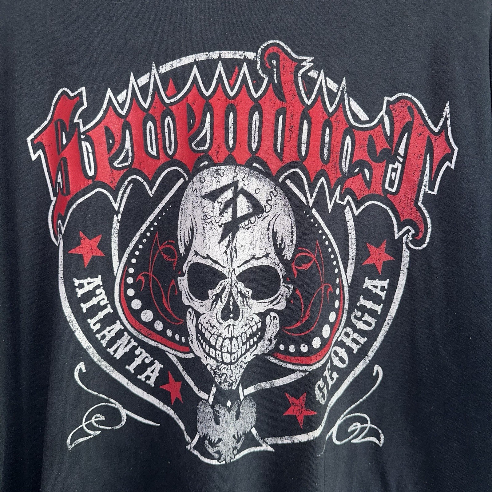 Sevendust Band T-Shirt Black Skull Graphic Atlanta Georgia Men’s XL 25×30 Y2K