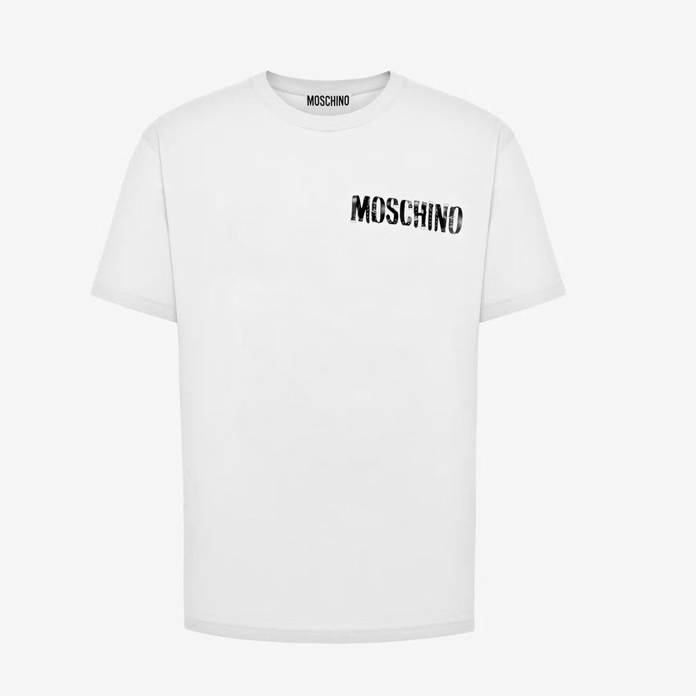 MOSCHINO Biker Logo cotton stretch jersey T-shirt NWT