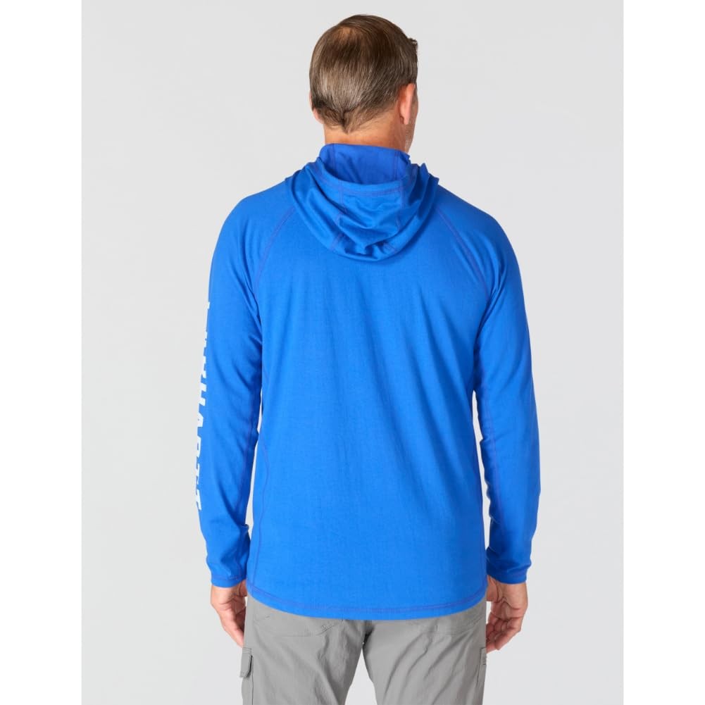 Carhartt Force Relaxed Fit Long-Sleeve Hooded T-Shirt, Indigo 106654-HS4 XL