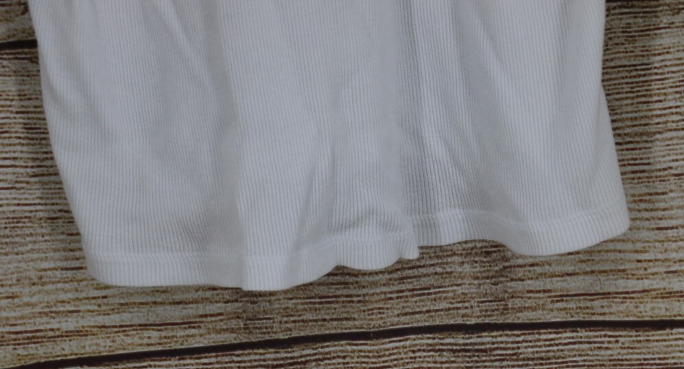 Mens XL White Ribbed Tank Top Sleeveless Undershirt A Shirt Basic Cotton