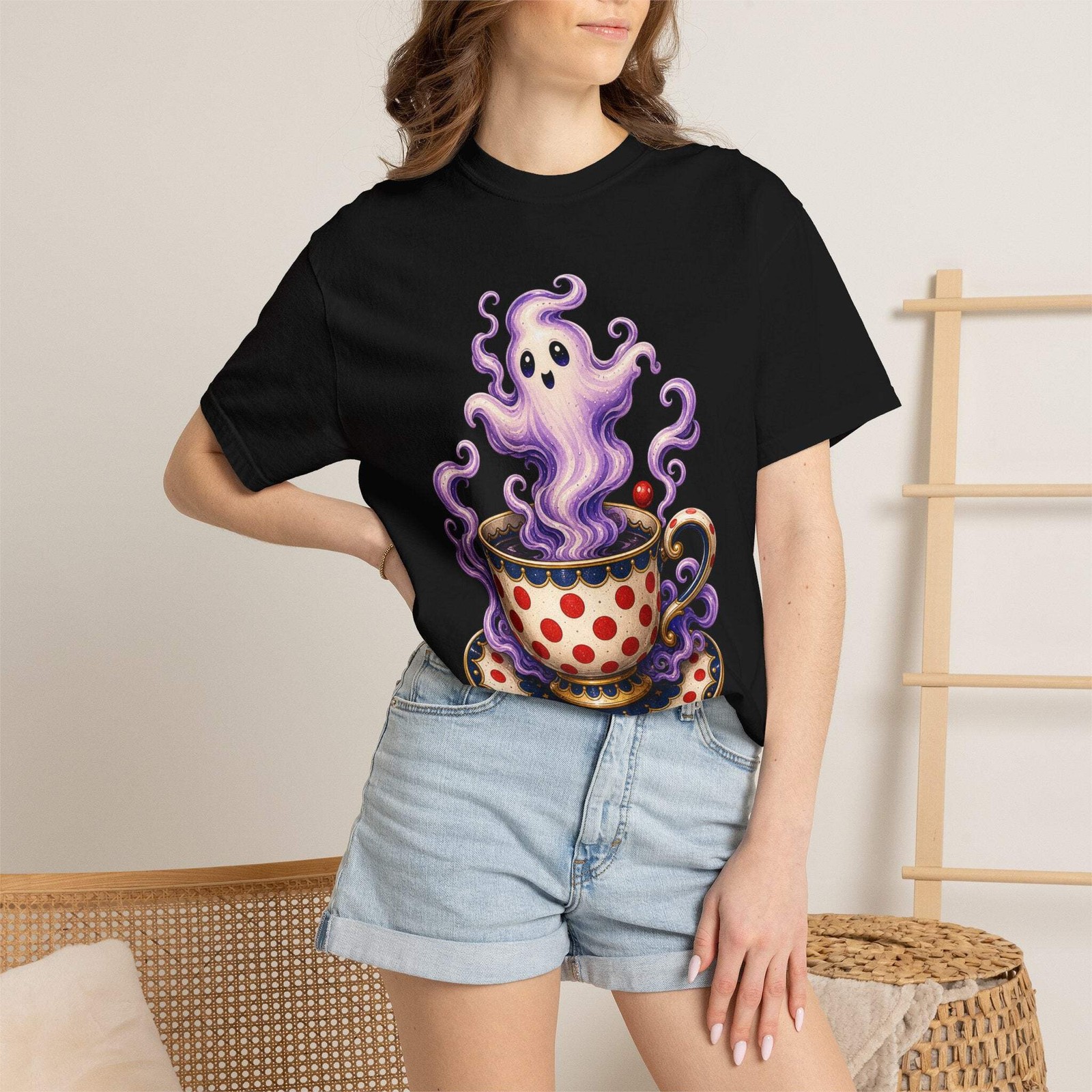 Polka Dot Phantom Teacup Graphic Tee