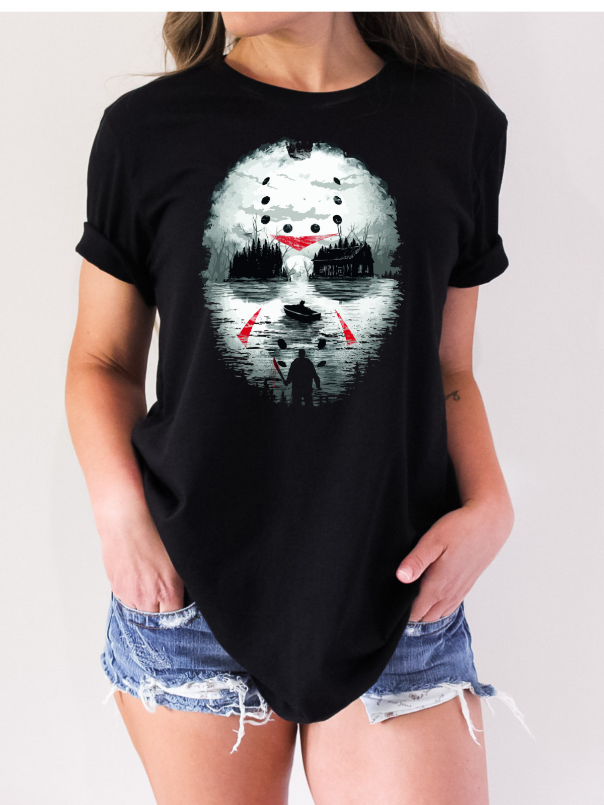Jason Vorhees Mask Halloween Adult Humor Funny T-Shirt