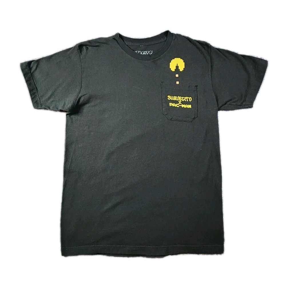 Men’s Suavecito x Pac-Man Collaboration Black T-Shirt Sz Medium Collectors Item