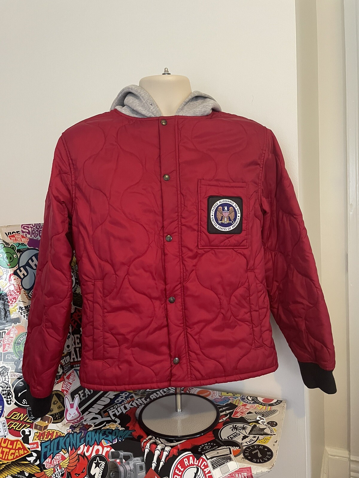 Supreme “i pledge allegiance to sh*t” Quilted Jacket Size Small