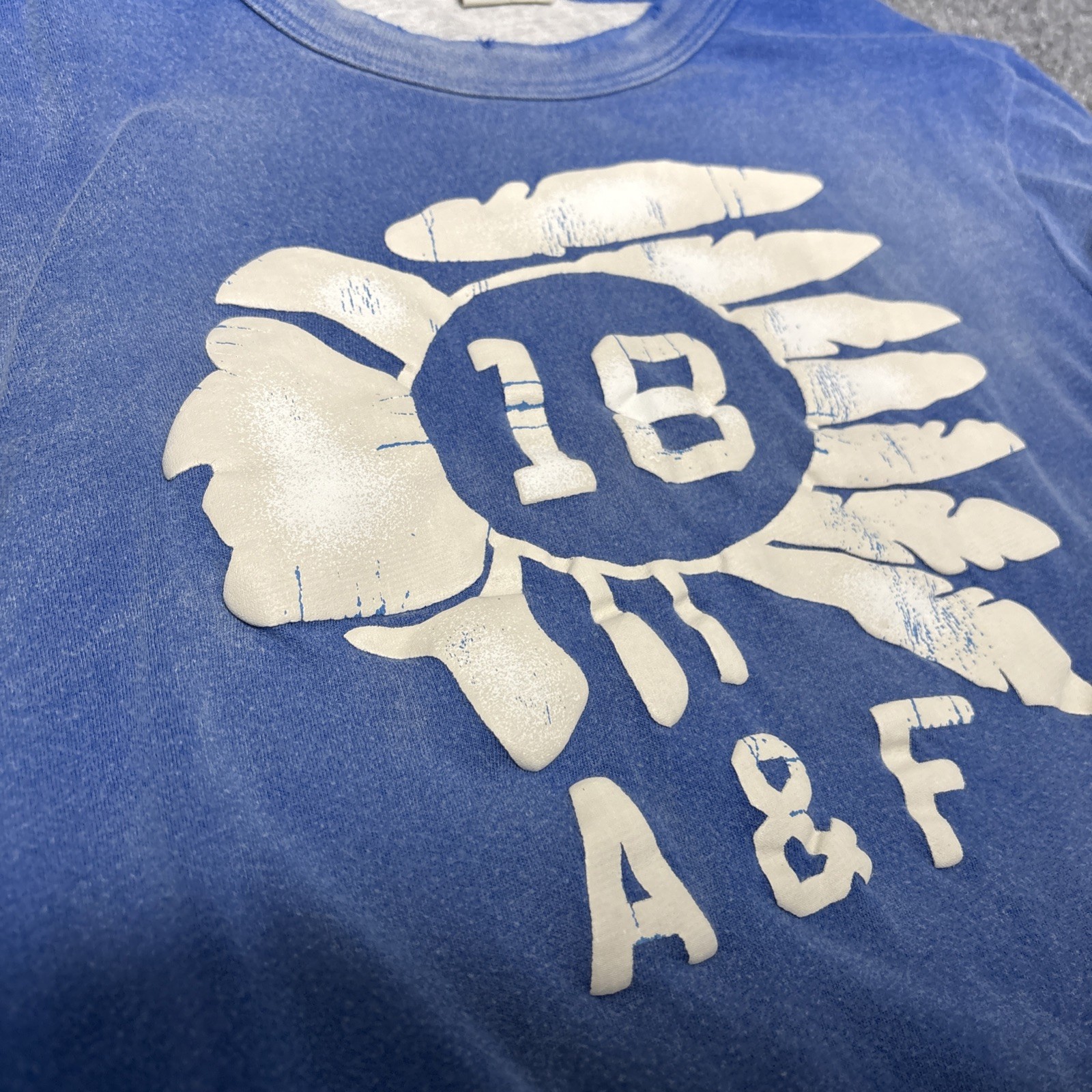 Vintage Abercrombie & Fitch Double Face Reversible Tee A & F Braves Native Small