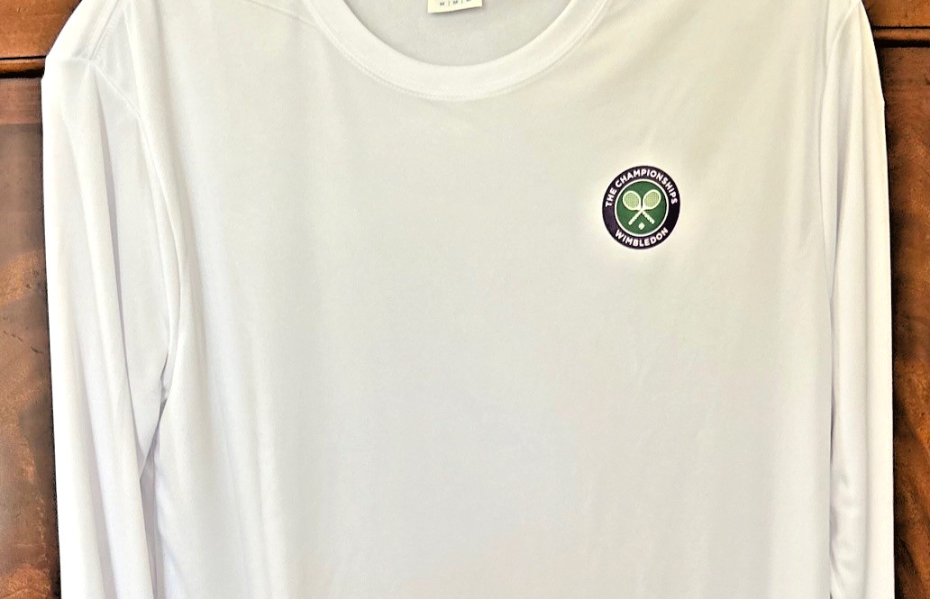 Wibledon White UPF50, Moisture-Wicking 3.8oz 100% Poly “LS” T’s – Limited Run