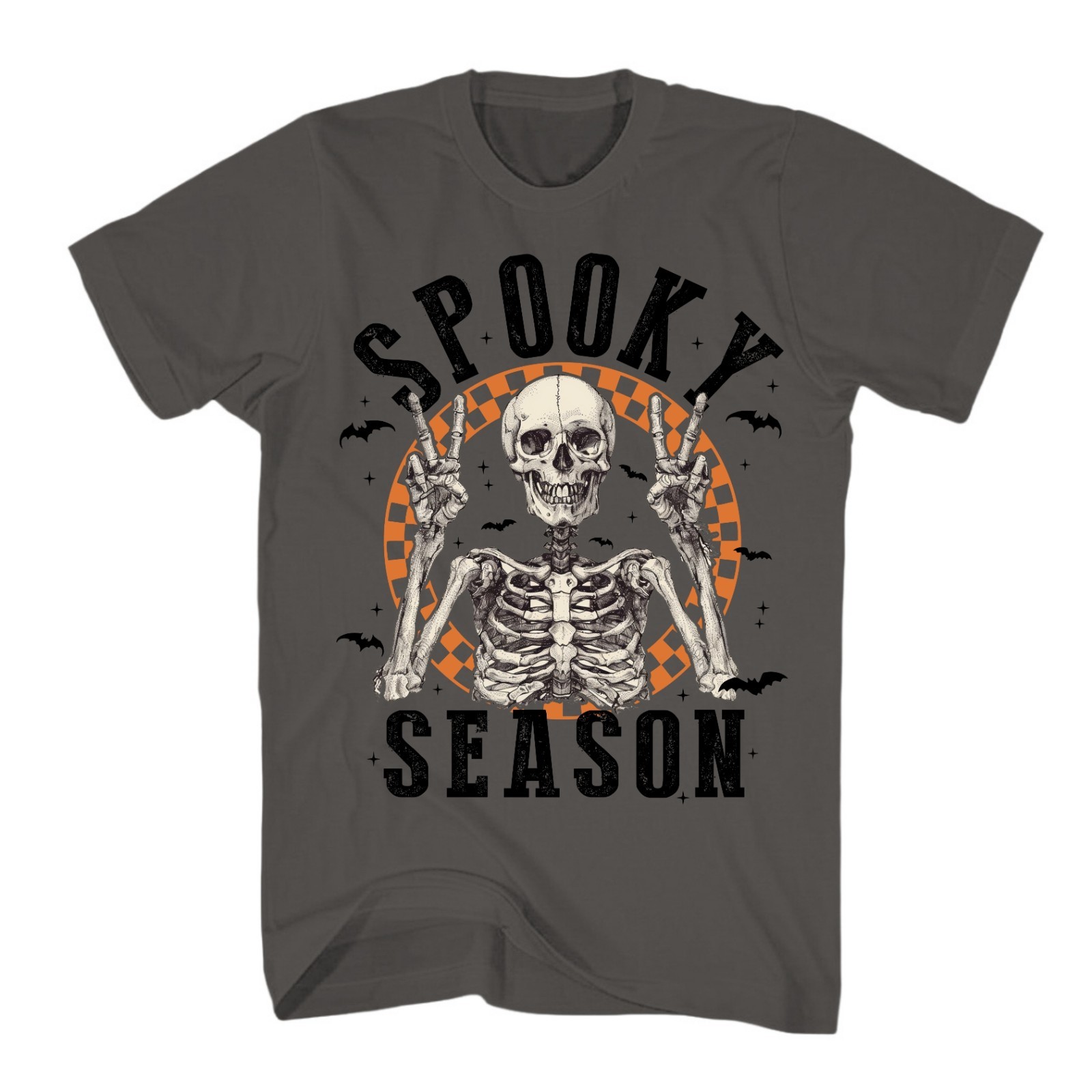 Halloween Shirt Vintage Retro Skeleton Scary Spooky Season Funny Novelty T-Shirt