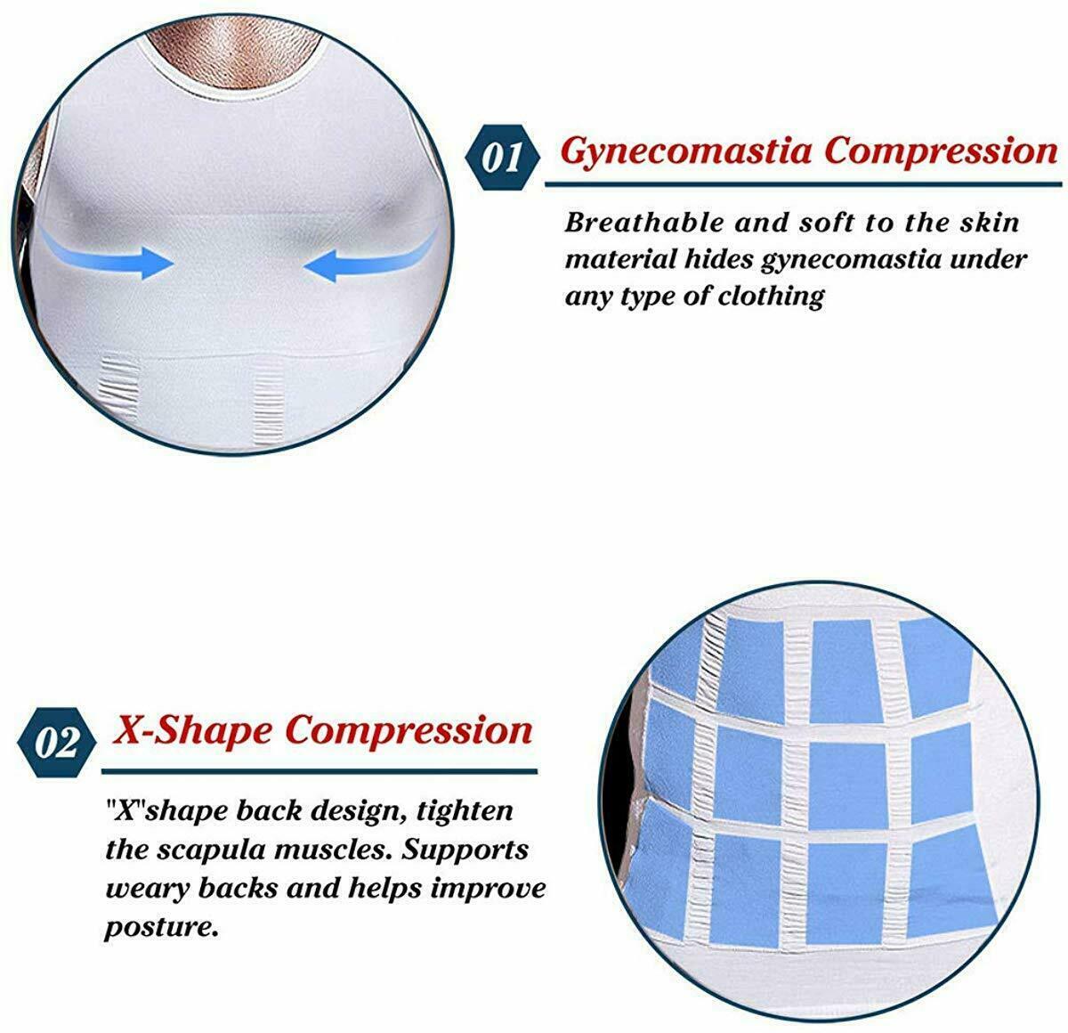 Shaper Men’s Body Shaper Toning T-Shirt Ultra Durable Tank Compression Underwear